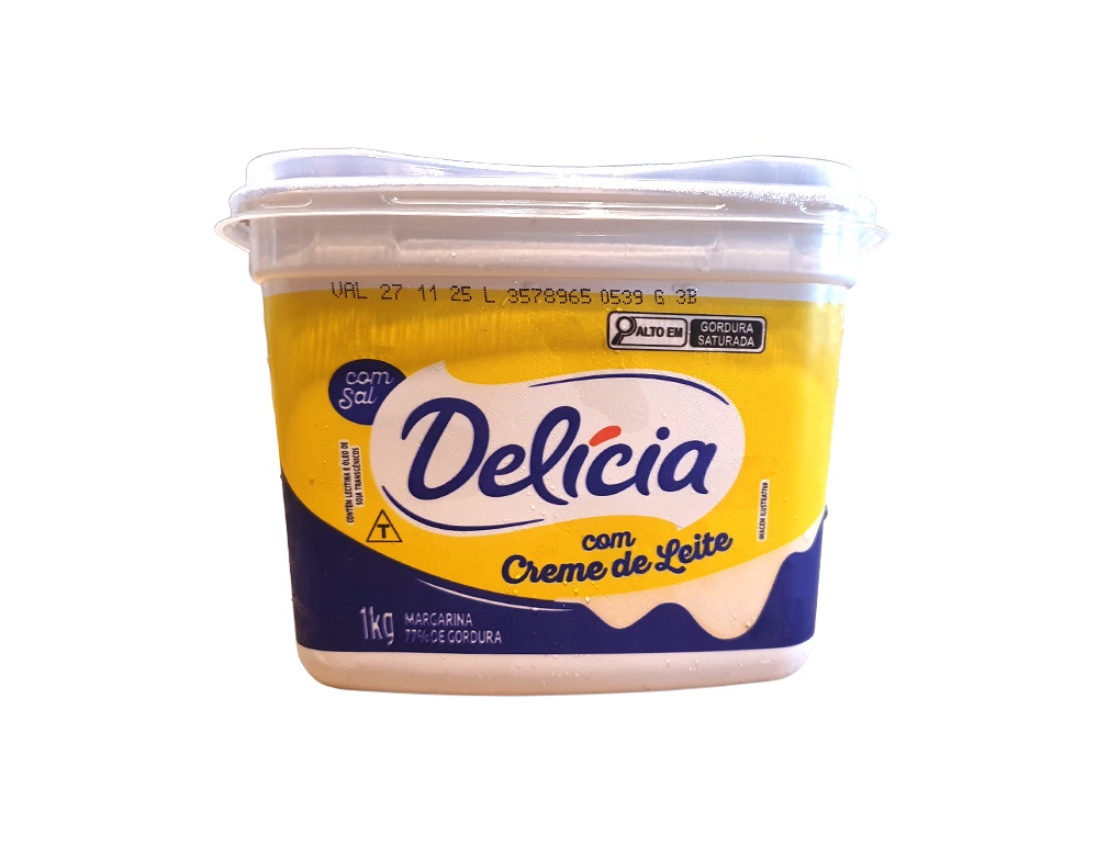 MARGARINA GRANDE COM SAL 77 % DELÍCIA 1 KG (CX 12 UN)